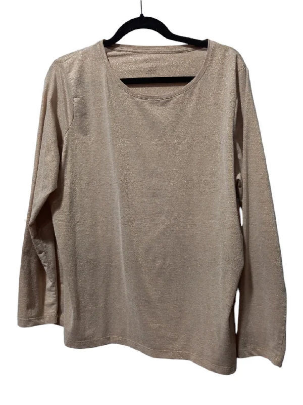 Top Long Sleeve Basic By Talbots In Gold, Size: 1x Streetwear Style