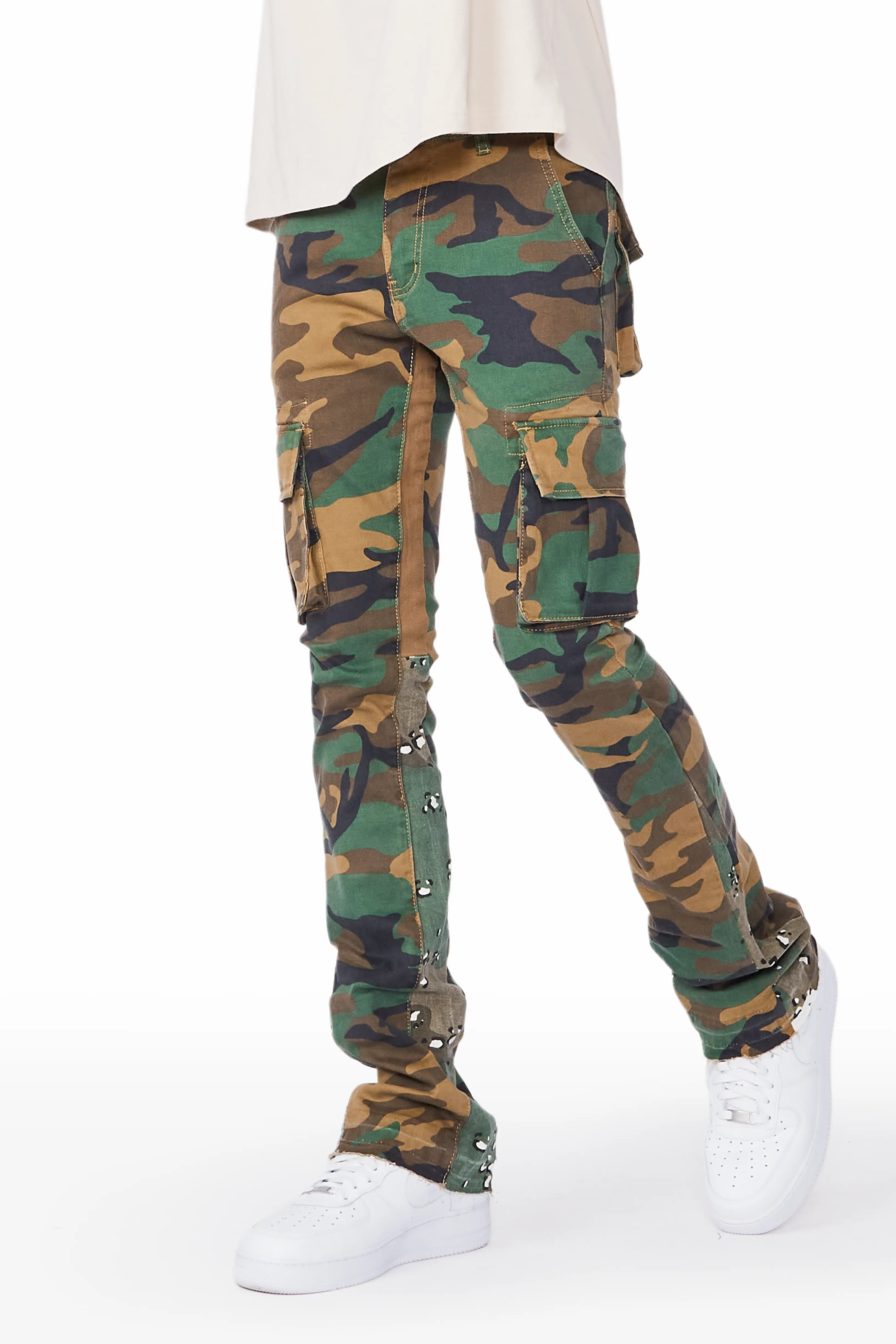 Kirrem Faded Camo Stacked Flare Jean Bold Men's Animal