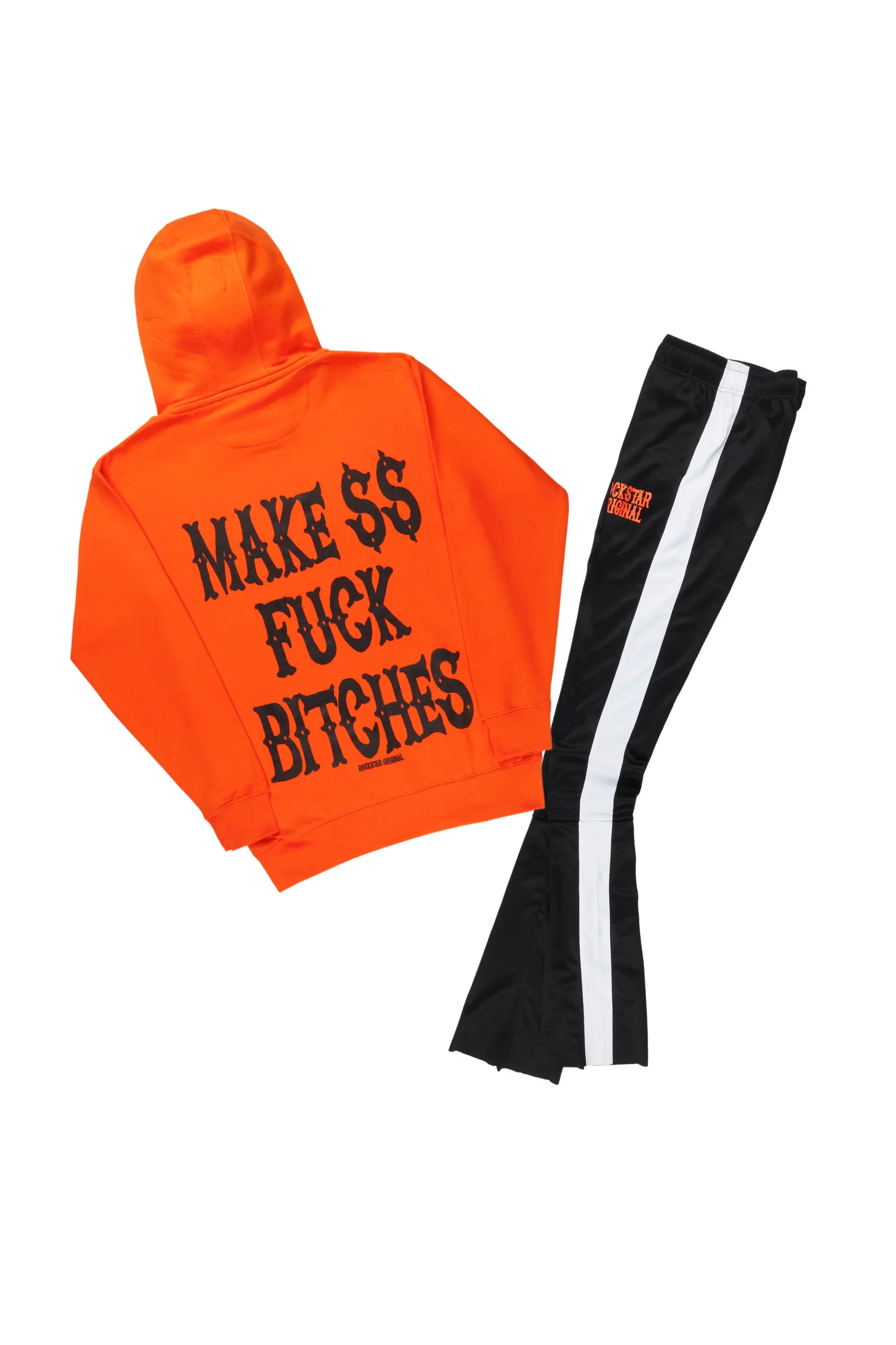 Deeler Orange/Black Hoodie Super Stacked Flare Track Set Dynamic Men's Glow