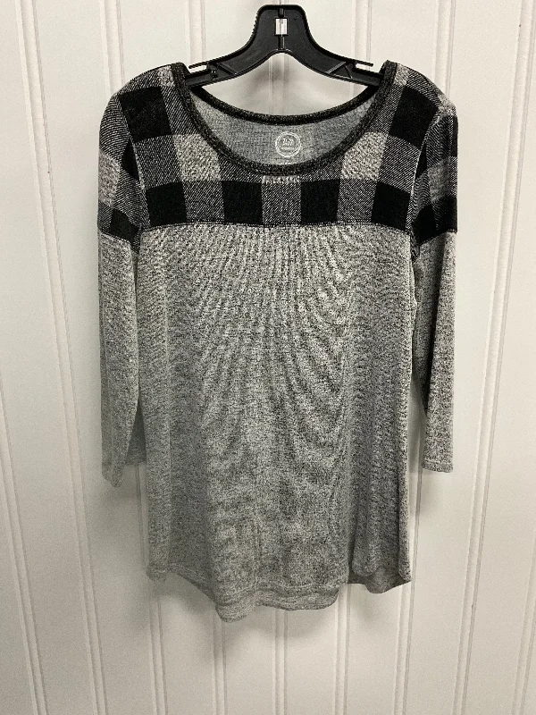 Top Long Sleeve By Maurices In Grey, Size: S Cool Men's Distressed