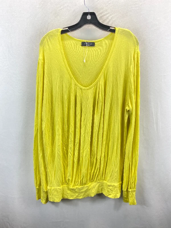 Top Long Sleeve By Clothes Mentor In Yellow, Size: 3x Masculine Men's Thick