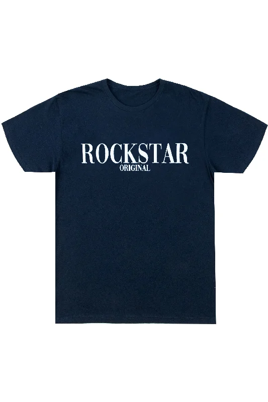 Octavio Printed T-Shirt- Navy Refined Men's Classic 