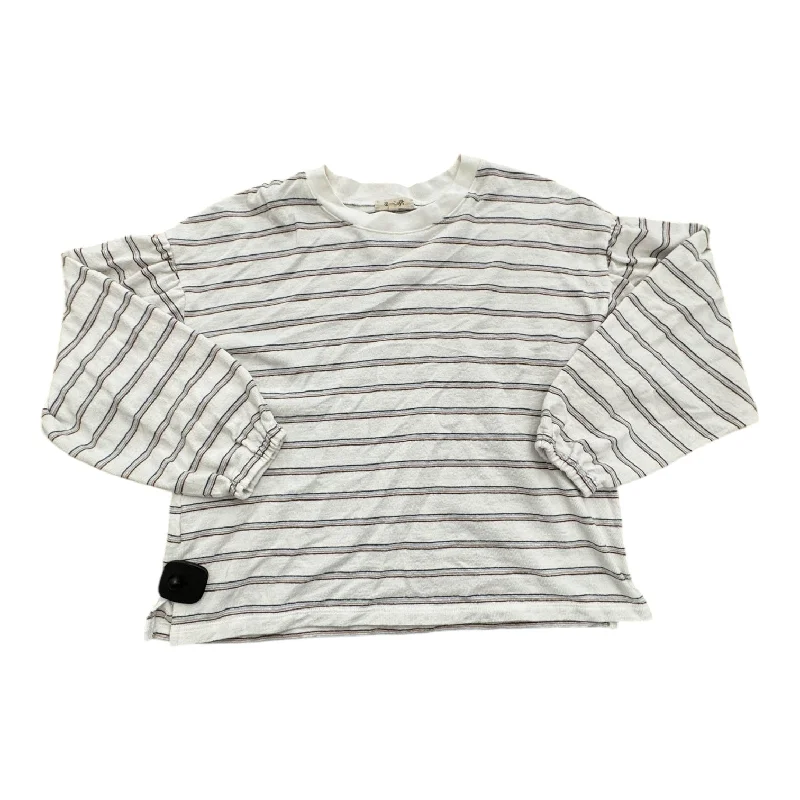 Top Long Sleeve By Madewell In Striped Pattern, Size: M Lumberjack