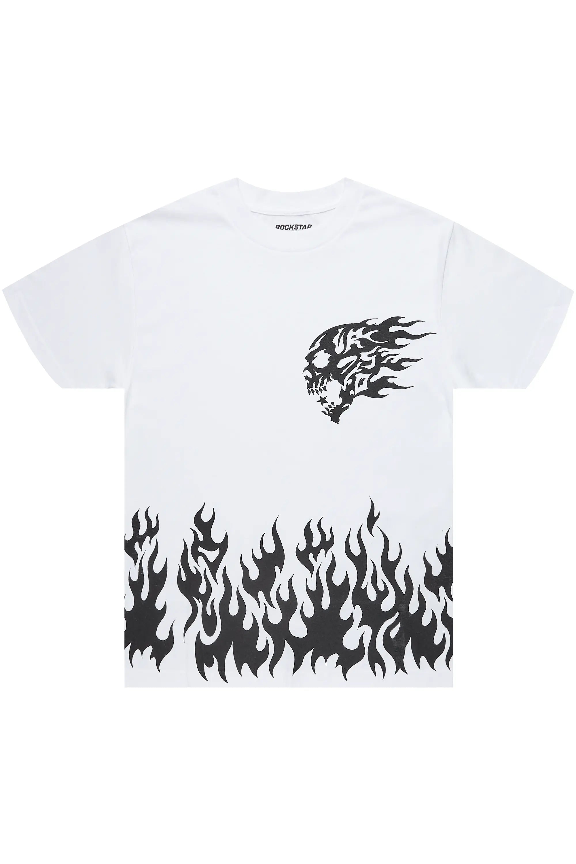 Bubble White/Black Graphic T-Shirt Luxurious Men's High