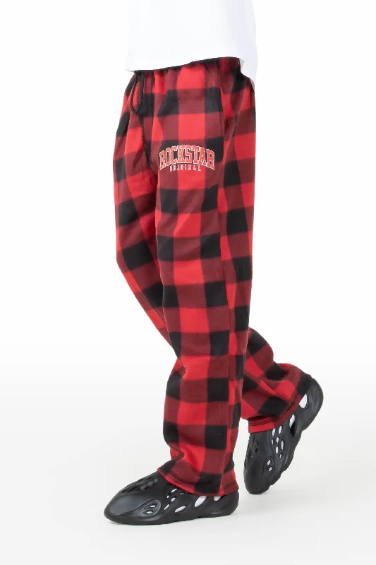 Nigel Red Plaid Pajamas Elegant Men's Cashmere