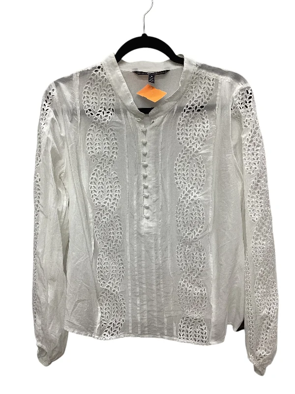 Top Long Sleeve By White House Black Market In White, Size: M Refined Men's Classic 