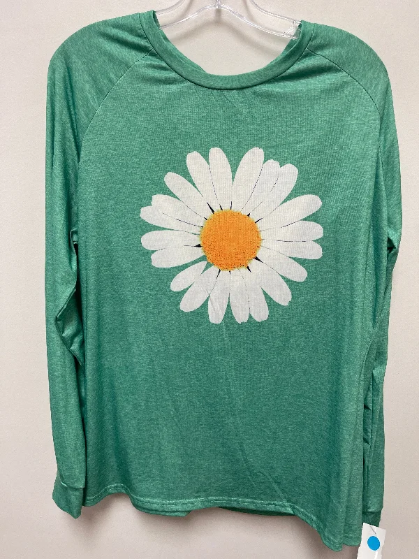 Top Long Sleeve By Clothes Mentor In Green, Size: 2x Streetwear Style