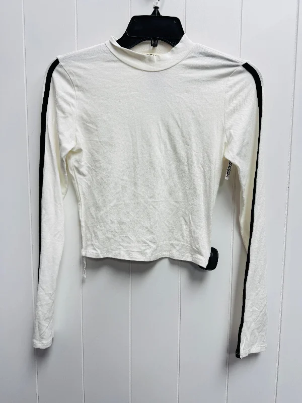 Top Long Sleeve By Heart & Hips In Black & White, Size: Xs Earthy Men's Hemp