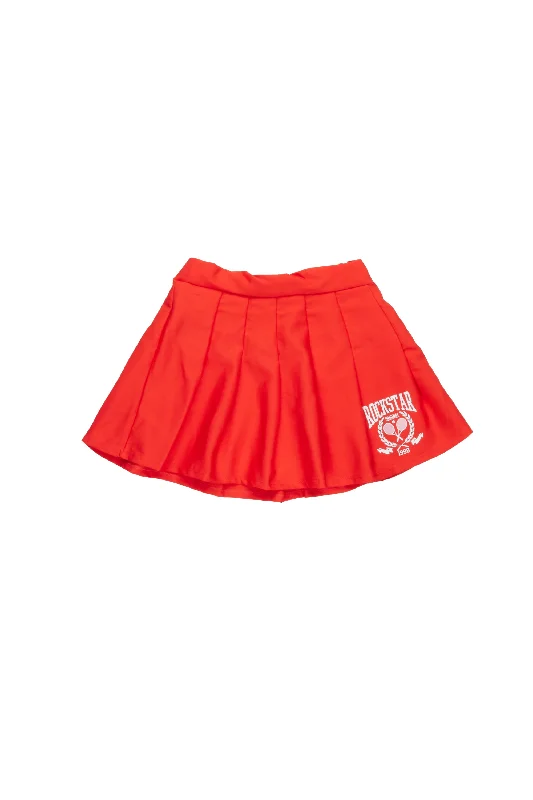 Girls Sarahi Red Pleated Skirt Preppy Men's College