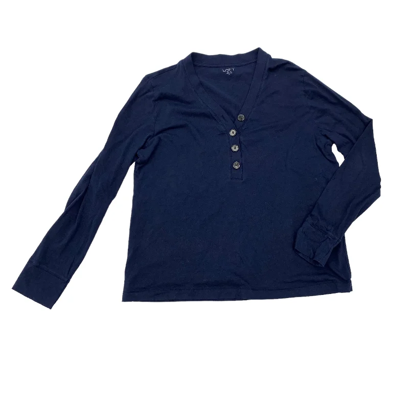 NAVY TOP LS by LOFT Size:XL Refined Men's Hand