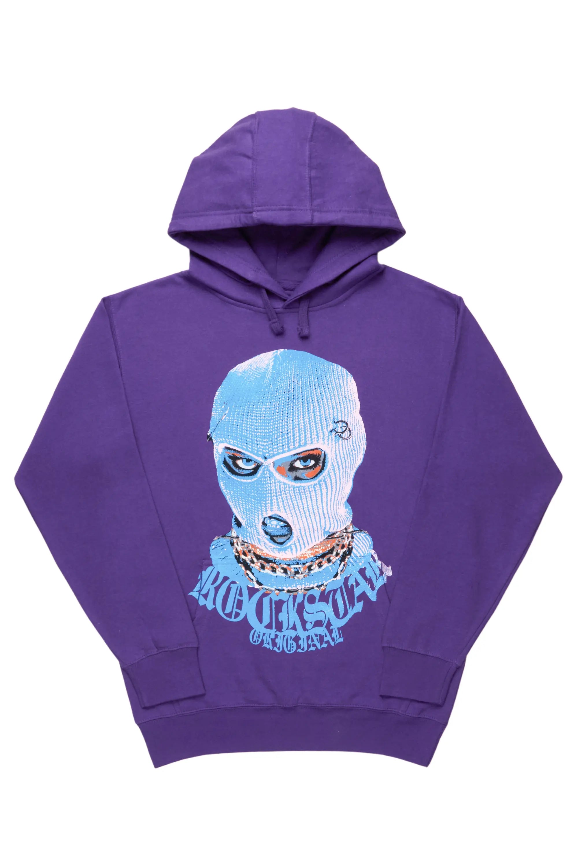 Murdra Purple Graphic Hoodie Monochromatic All