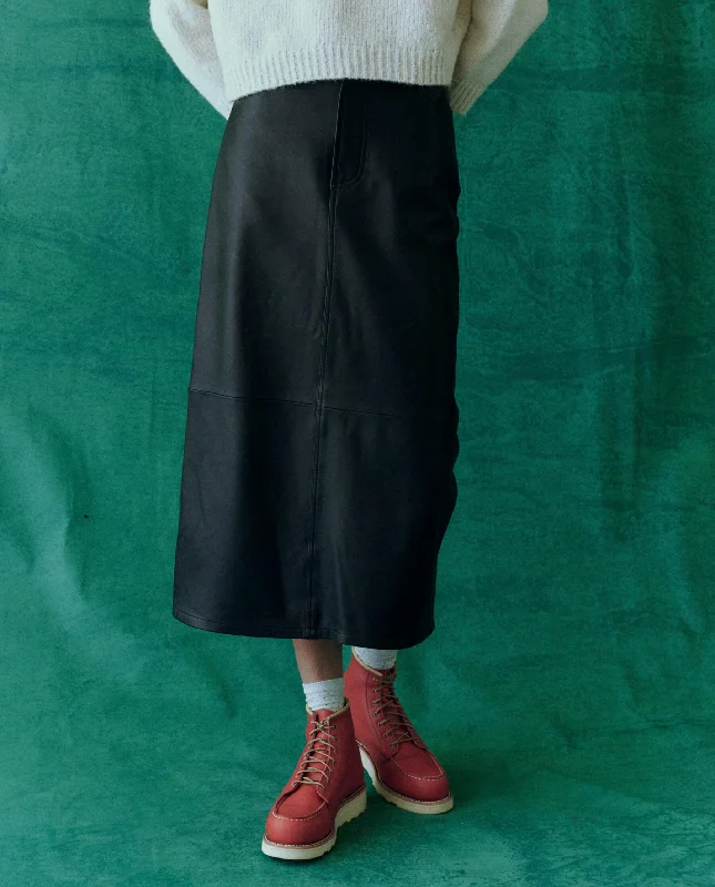 The Leather Column Skirt. -- Black Edgy Men's Punk