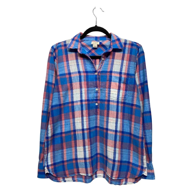 Top Long Sleeve By J. Crew In Plaid Pattern, Size: Xs Streetwear Style