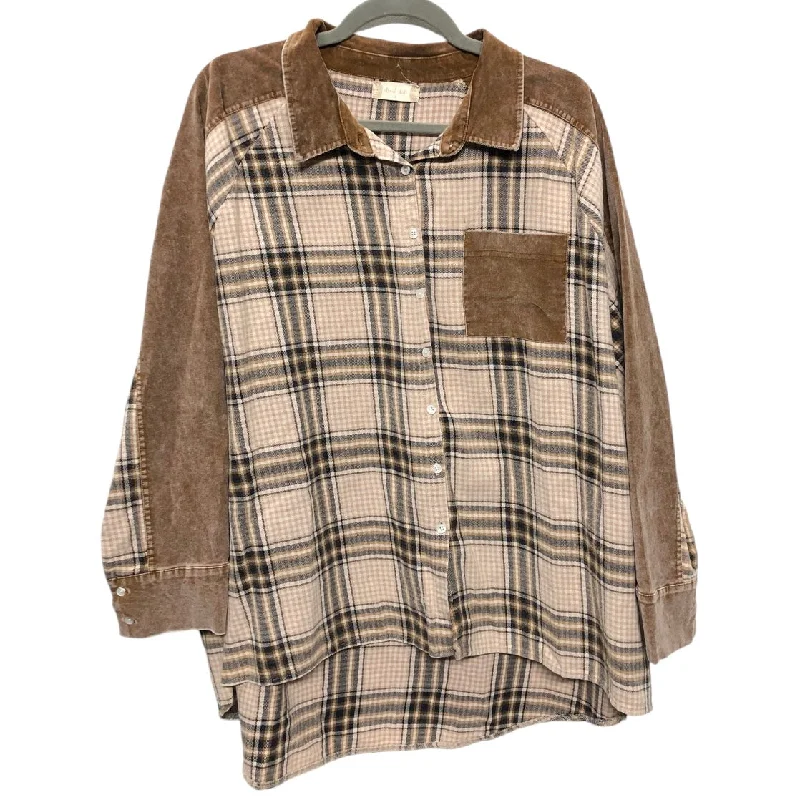 Top Ls By Altard State In Plaid Pattern, Size:L Refined Men's Classic 