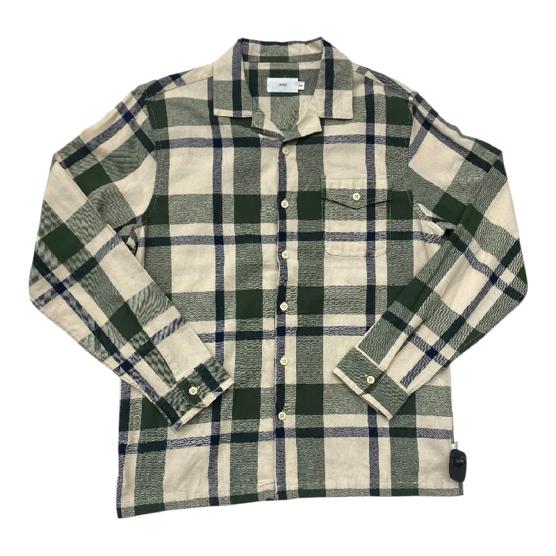 Top Long Sleeve By Cmc In Plaid Pattern, Size: M Cool Men's Skate