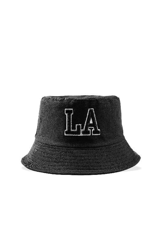 Boys LA Black Bucket Hat Gym