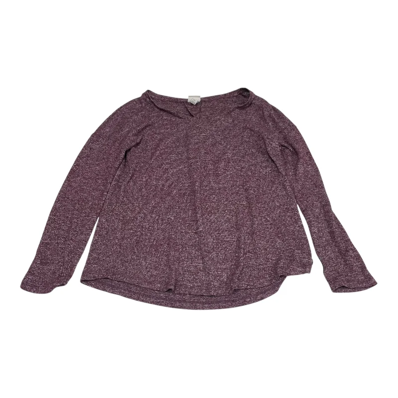 Top Long Sleeve Basic By A New Day In Purple, Size: Xs Street