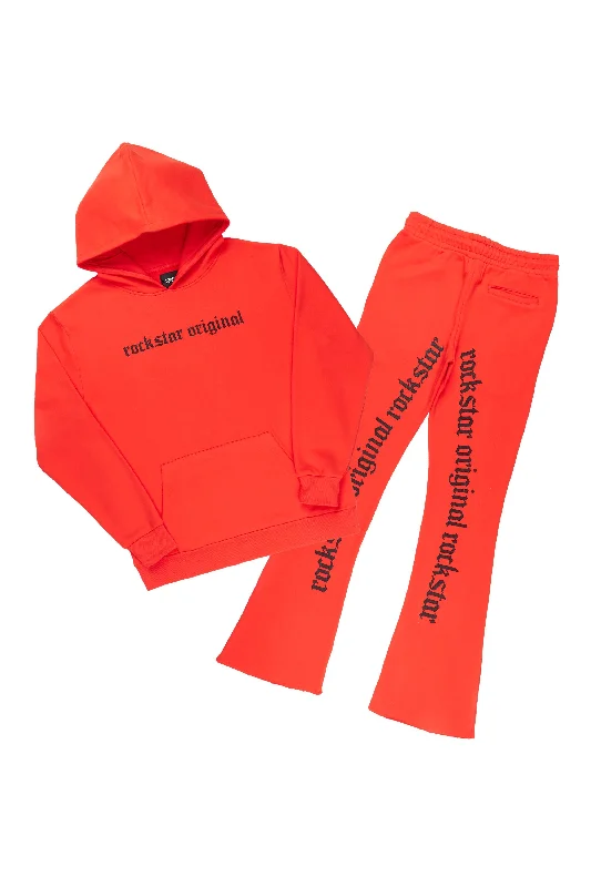 Shinswa Red Oversized Hoodie/Flare Trackset Refined Men's Hand