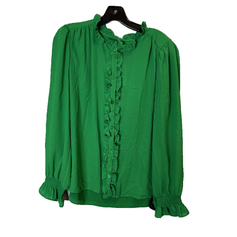 Top Long Sleeve By Charter Club In Green, Size: L Modern Men's Geometric