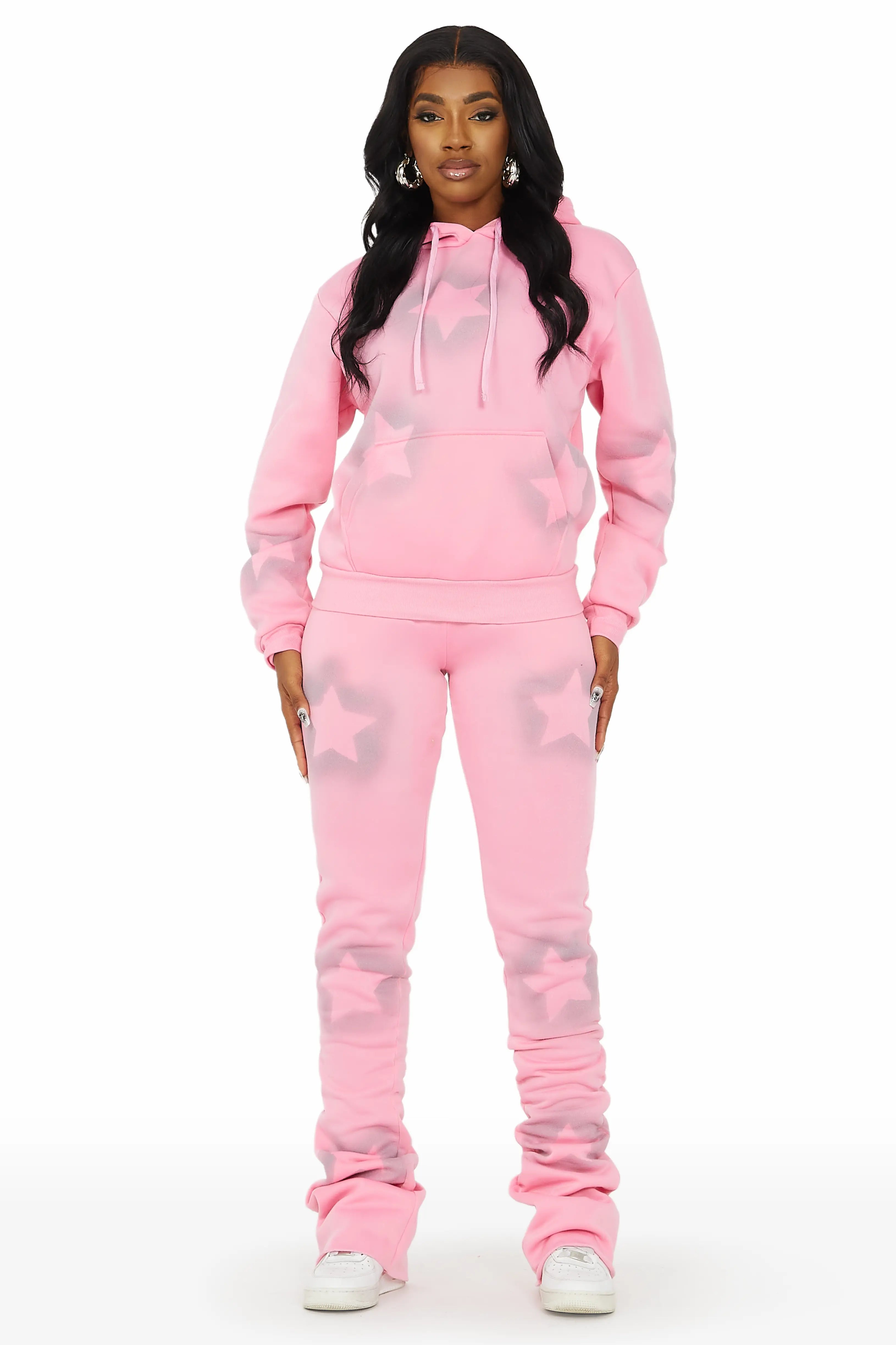 Make It Bright Pink Super Stacked Trackset Refined Men's European