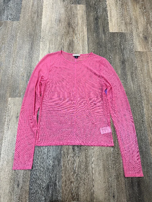 Top Long Sleeve By American Eagle In Pink, Size: L Tough Men's Military