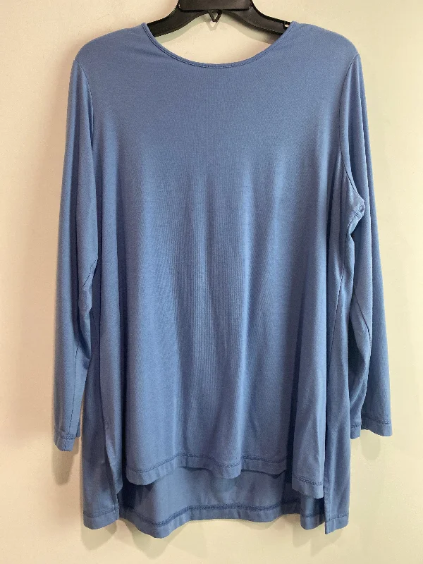 Top Long Sleeve By J. Jill In Blue, Size: 2x Adventure