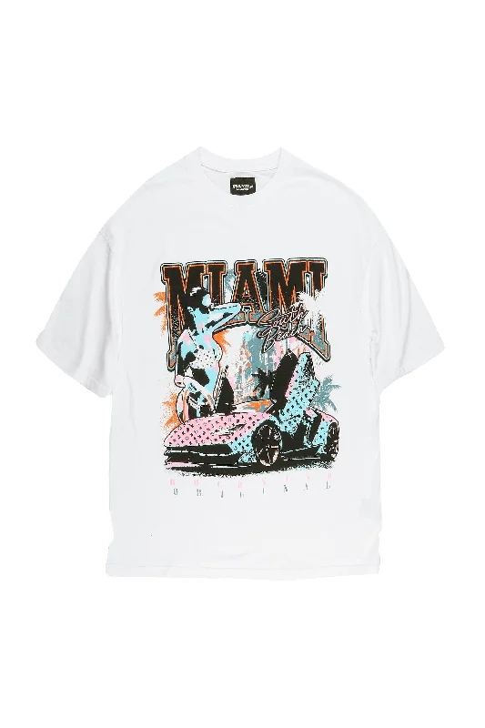 Drexell Off White Oversized Graphic T-Shirt Dapper Men's Bow