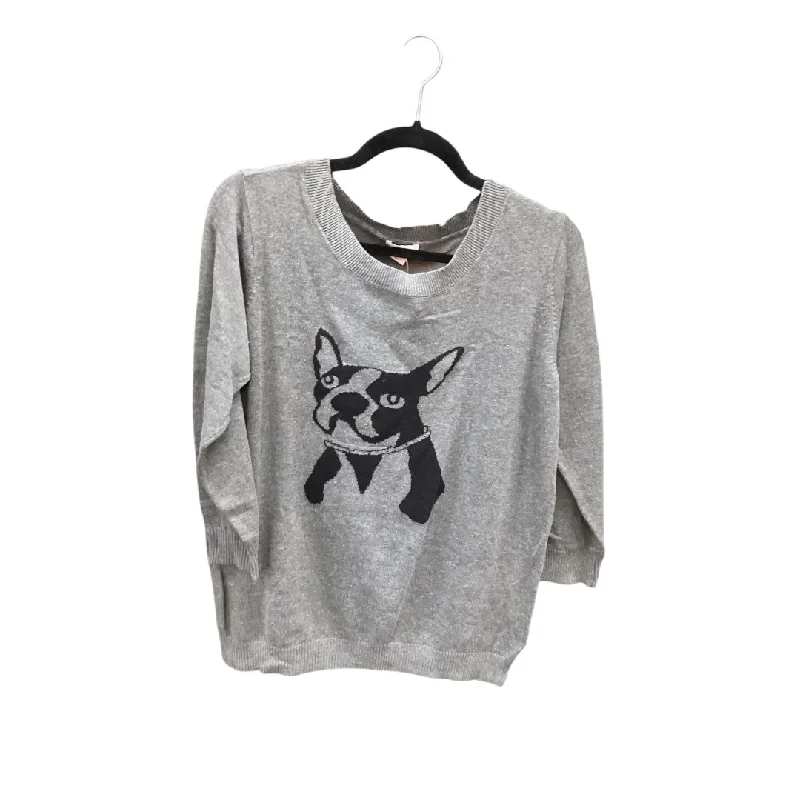 Top Long Sleeve By Jaclyn Smith In Grey, Size: L Monochromatic All