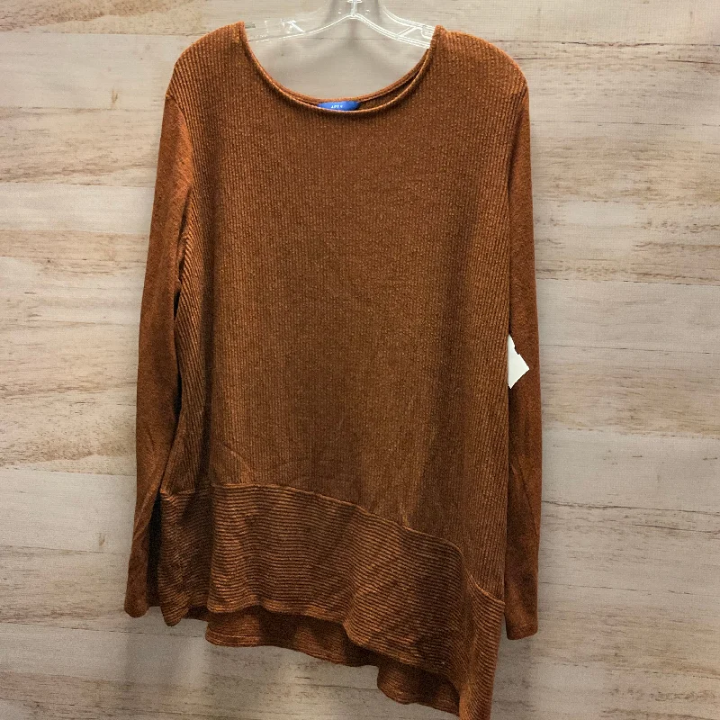 Top Long Sleeve By Apt 9 In Rust, Size: L Elegant Men's Cashmere