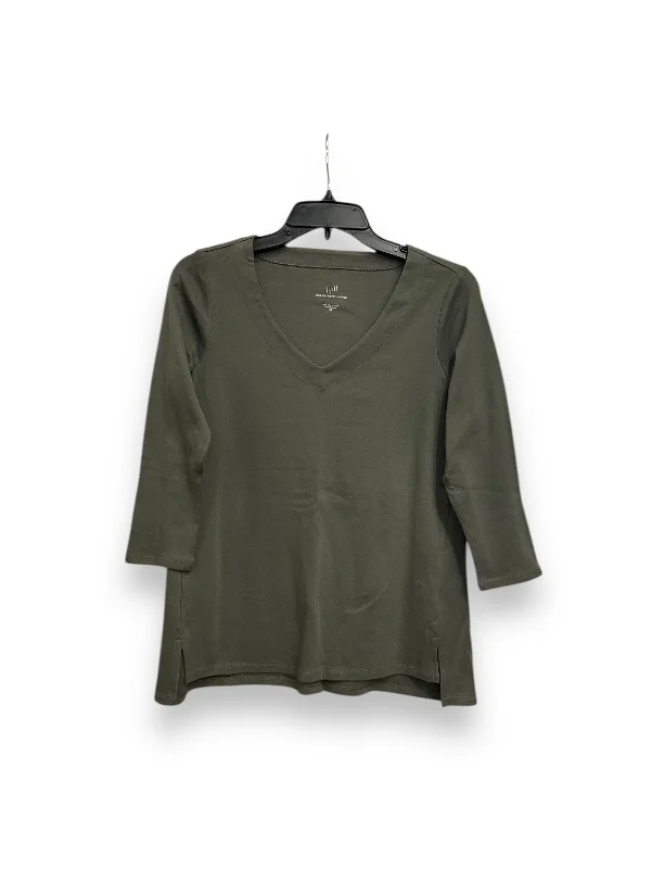 Top 3/4 Sleeve Basic By J. Jill In Green, Size: Xs Refined Men's Hand