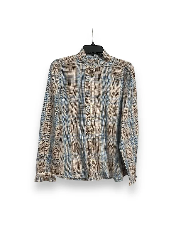 Top Long Sleeve By Loft In Plaid Pattern, Size: S Tough Men's Military