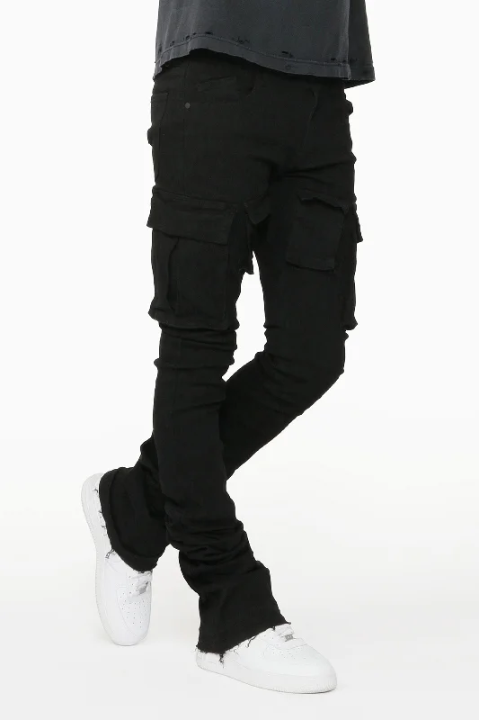 Nemy Black Super Stacked Flare Jean Lumberjack