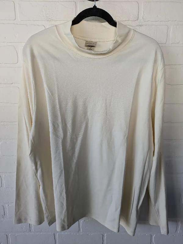 Top Long Sleeve Basic By L.l. Bean In Cream, Size: 3x Sleek Men's Contemporary 