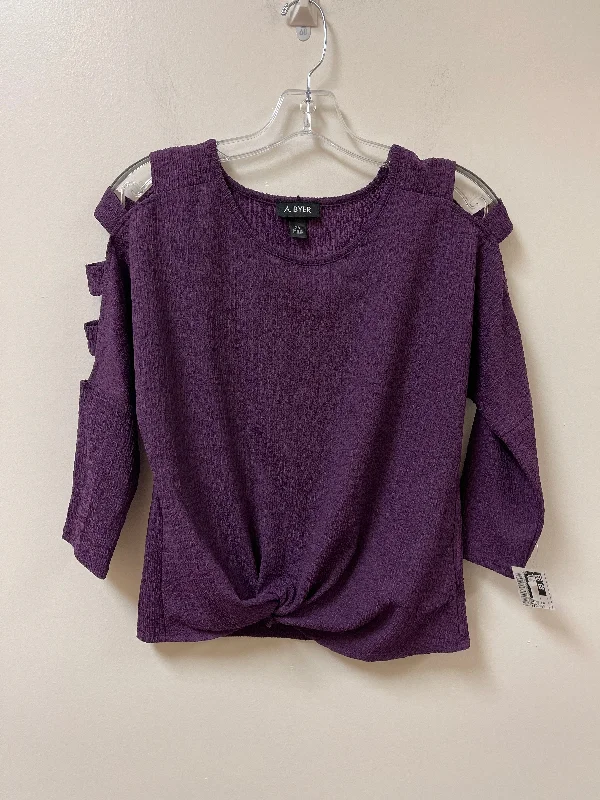 Top Long Sleeve By A Byer In Purple, Size: Xs Classic Men's Pin