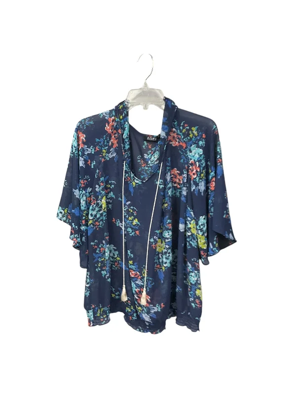 Top 3/4 Sleeve By Ana In Floral Print, Size: 3x Modern Men's 