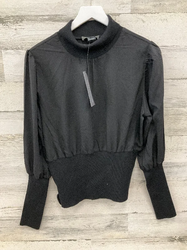 Top Long Sleeve By French Connection In Black, Size: L British Gentleman Style