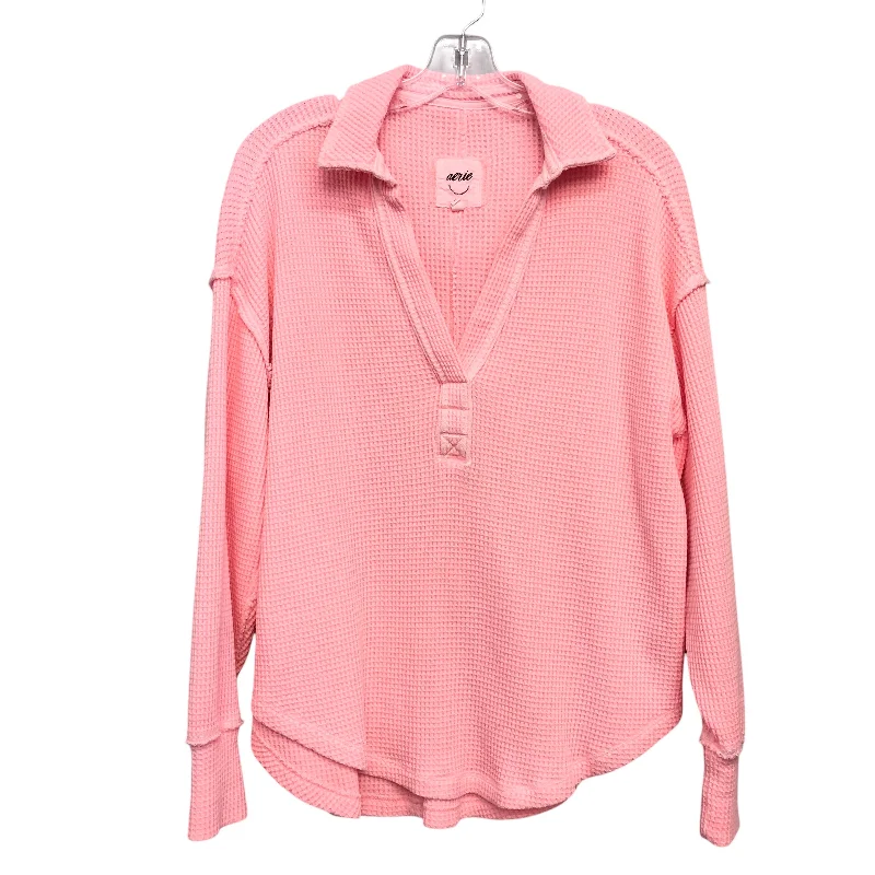 Top Ls By Aerie In Pink, Size:Xs Relaxed Men's Beach