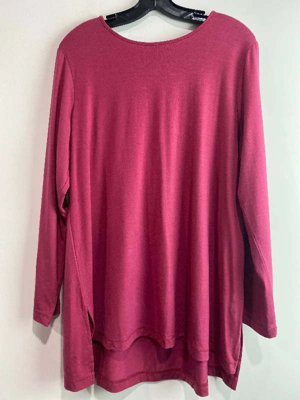 Top Long Sleeve By J. Jill In Pink, Size: 2x Preppy Men's College