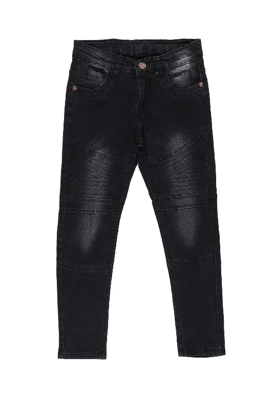 Boys Camilo Black Biker Jean Athletic Men's High