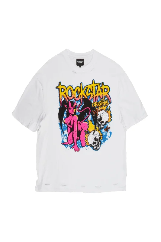 Overdoz Off White Oversized Graphic T-Shirt Bold Men's Animal