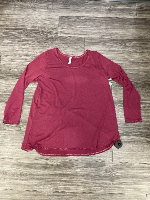 Top Long Sleeve By Lularoe In Pink, Size: 2x Casual Men's Short