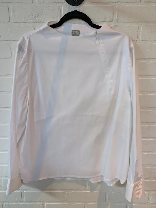 Top Long Sleeve By Chicos In White, Size: Xl Classic Men's Pin