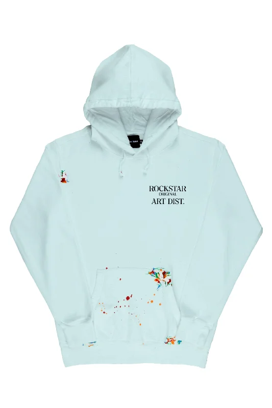 Rockstar Art Dist. Baby Blue Graphic Hoodie Vacation