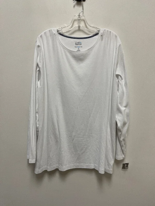 White Top Long Sleeve Croft And Barrow, Size 3x Athletic Men's High