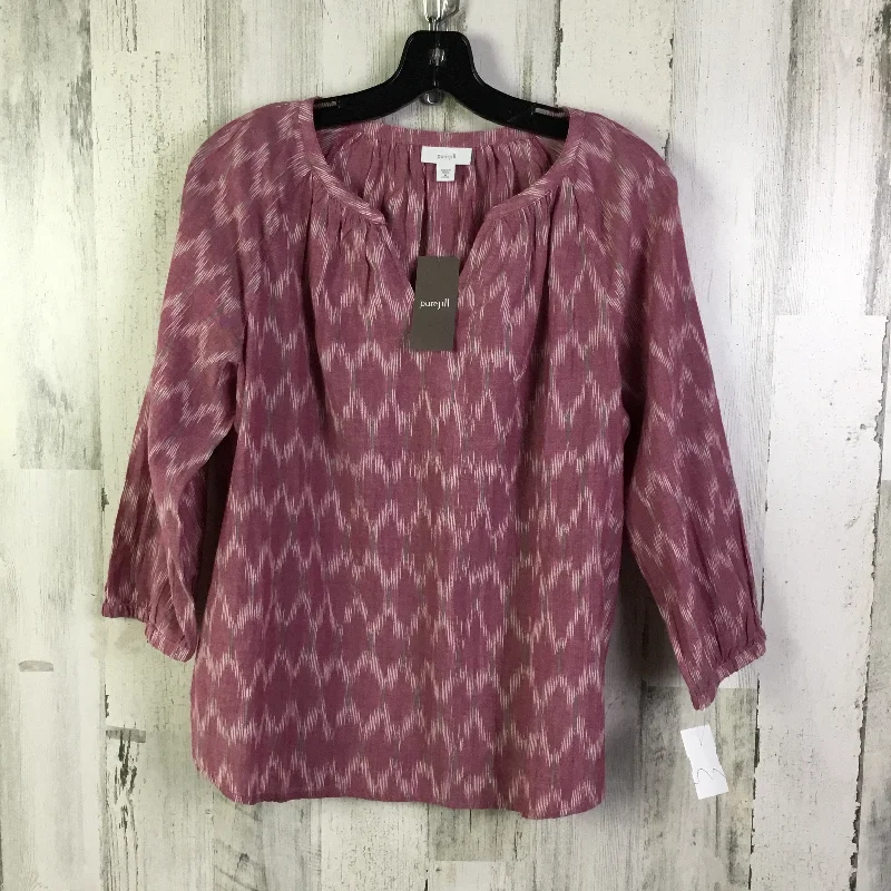 Top 3/4 Sleeve By Pure Jill In Pink, Size: M Monochromatic Office Style