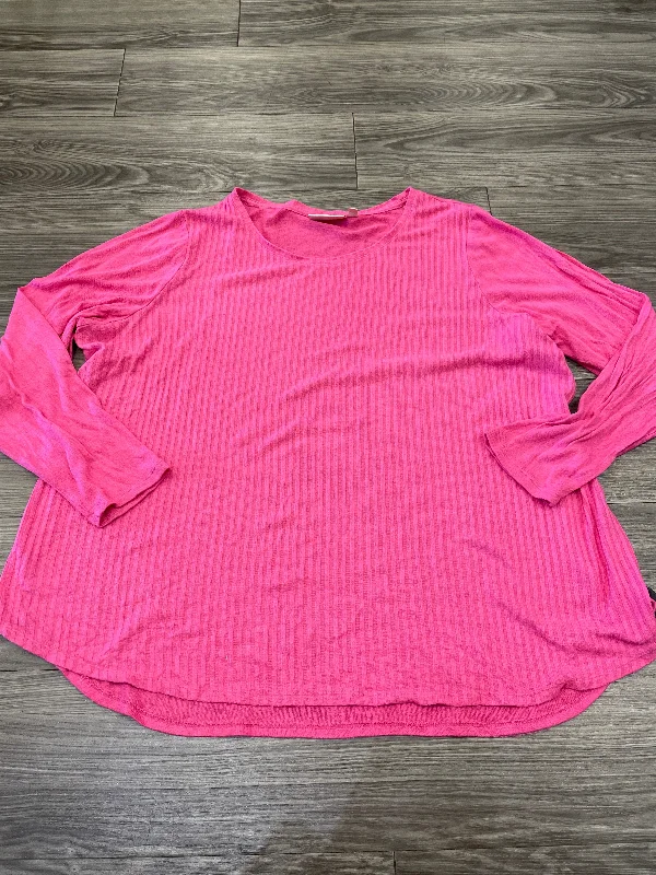 Pink Top Long Sleeve Evri, Size 3x Streetwear Style