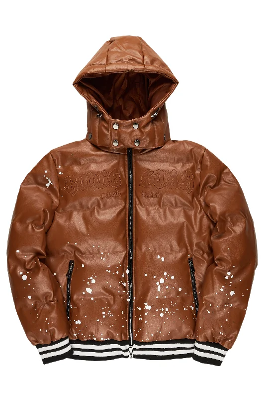 Losing My Mind On A Monday Rust Puffer Jacket Organic