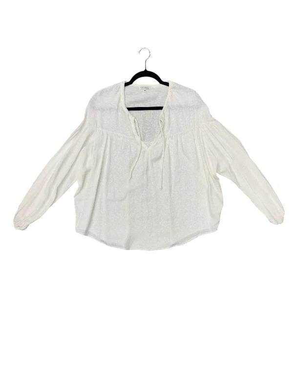 Top Long Sleeve By Cmc In White, Size: Xs Masculine Men's Thick