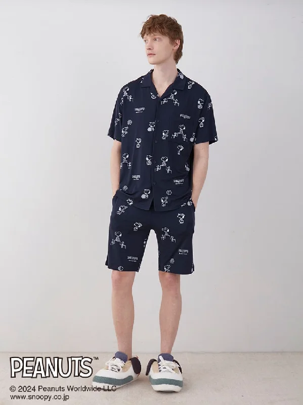 PEANUTS MENS Printed Pajama Shorts Stylish Men's Tropical 