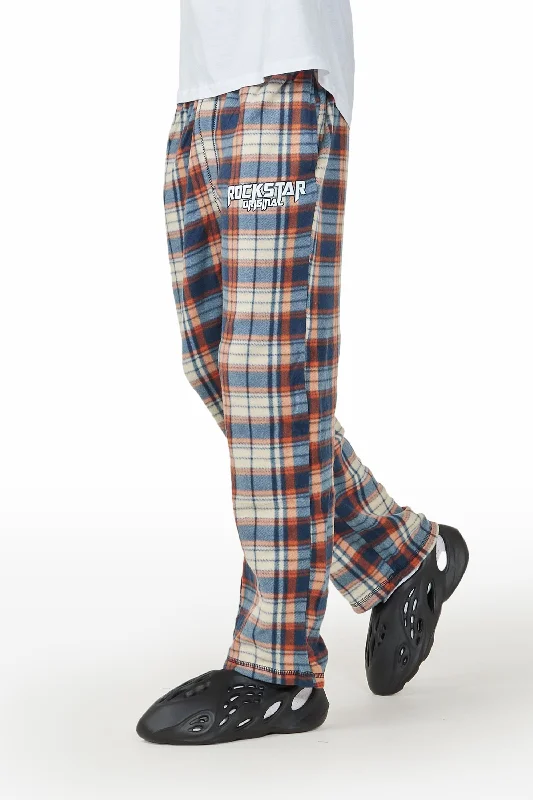 Nigel Blue/Ivory Plaid Pajamas Edgy Men's Punk